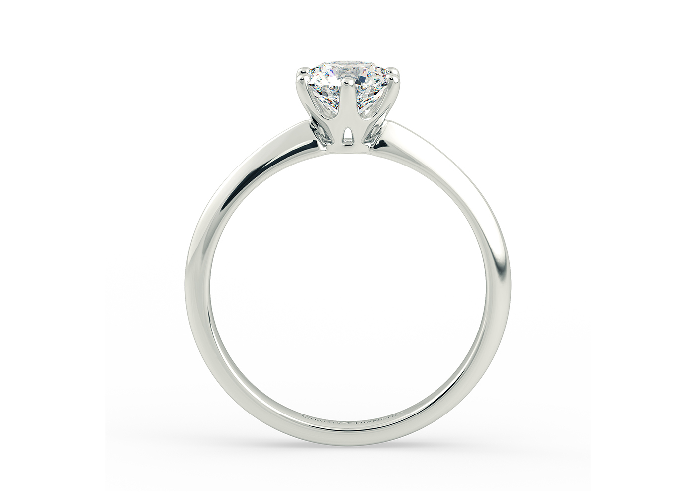 Love Story platinum 6.5mm semi mount solitaire engagement ring 526-15195 -  Greenberg's Jewelers