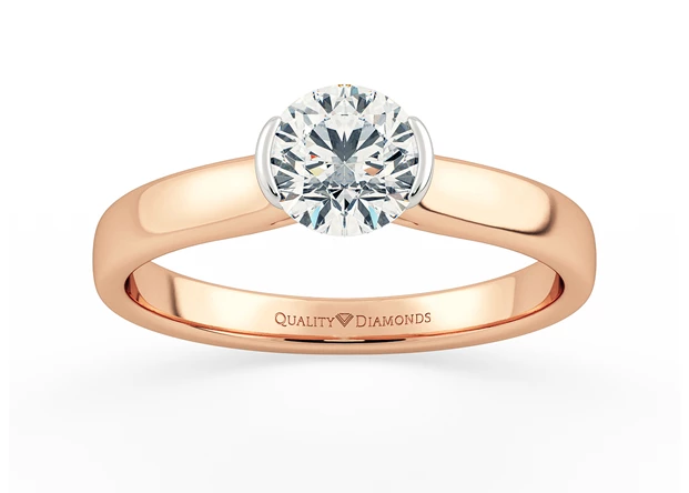 Round Brilliant Anita Diamond Ring in 9K Rose Gold