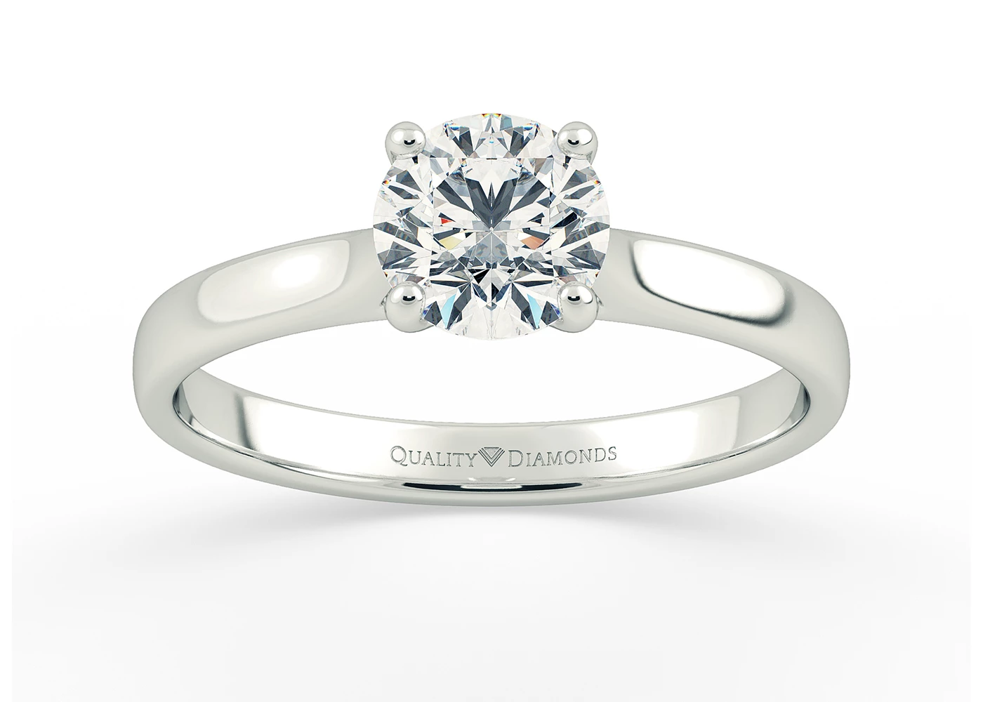 Round Brilliant Clara Diamond Ring in Palladium