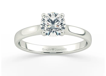 Round Brilliant Clara Diamond Ring in 18K White Gold