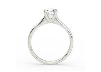 Round Brilliant Flor Diamond Ring in Palladium