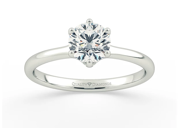 Round Brilliant Lita Diamond Ring in Platinum