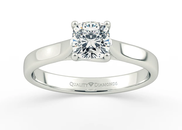 Cushion Mirabelle Diamond Ring in 9K White Gold