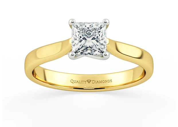 Princess Mirabelle Diamond Ring in 18K Yellow Gold