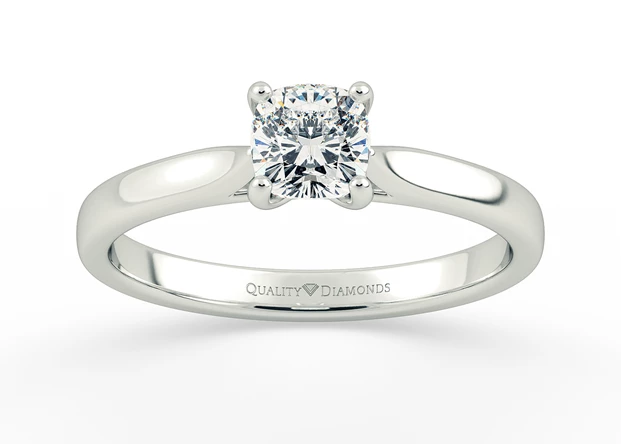 Cushion Rosa Diamond Ring in Palladium