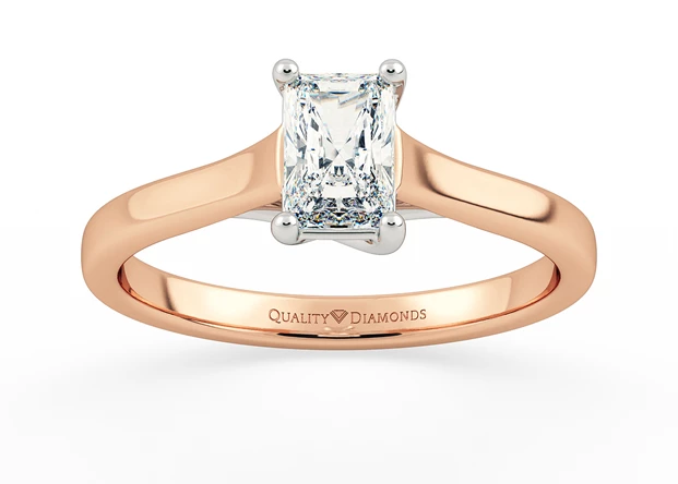 Radiant Hita Diamond Ring in 9K Rose Gold