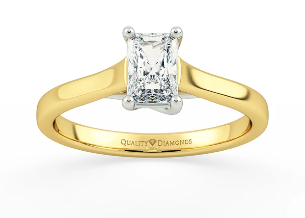 Radiant Hita Diamond Ring in 9K Yellow Gold