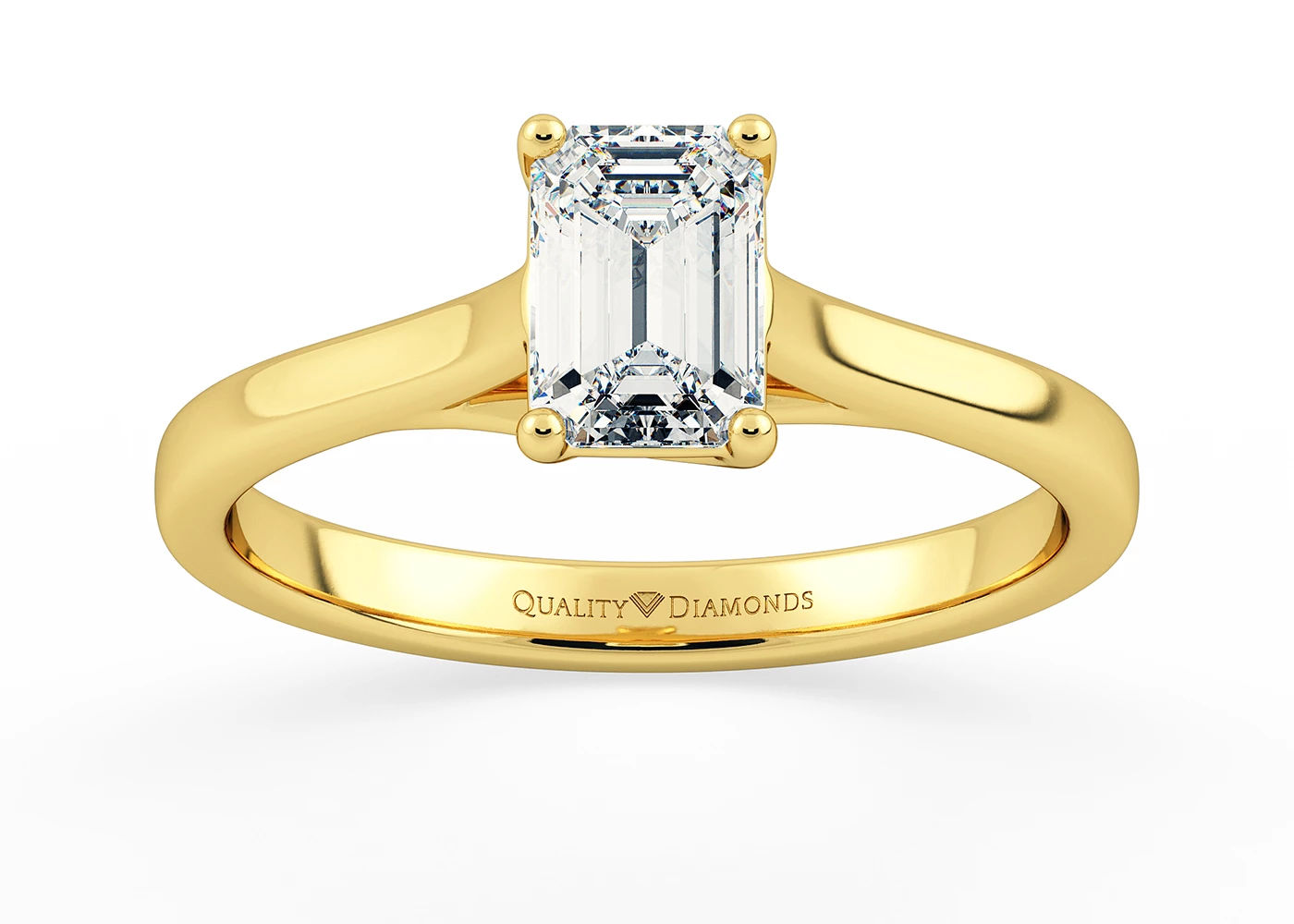 Emerald Hita Diamond Ring in 18K Yellow Gold
