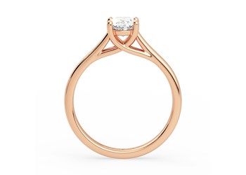 Oval Hita Diamond Ring in 18K Rose Gold