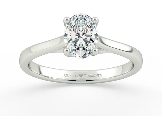 Oval Hita Diamond Ring in Palladium