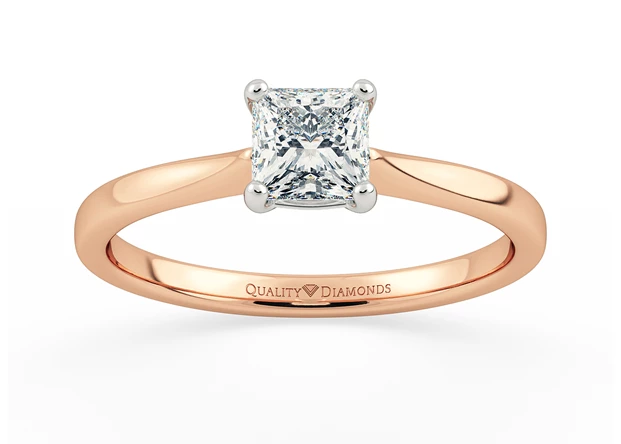 Princess Nara Diamond Ring in 9K Rose Gold