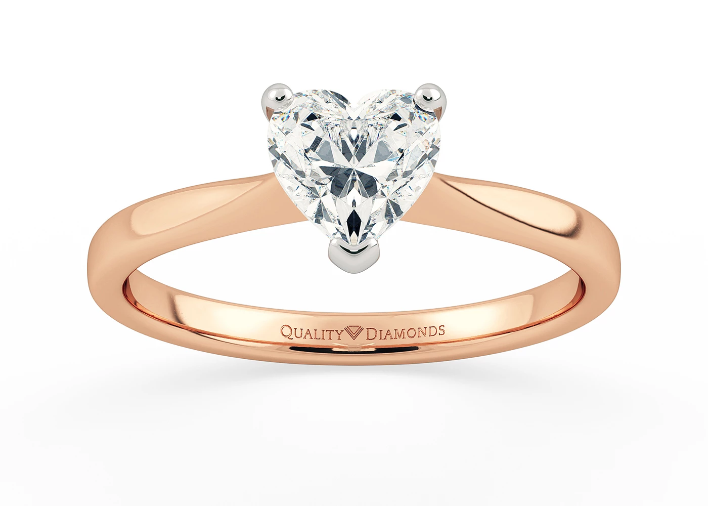 Heart Hera Diamond Ring in 18K Rose Gold