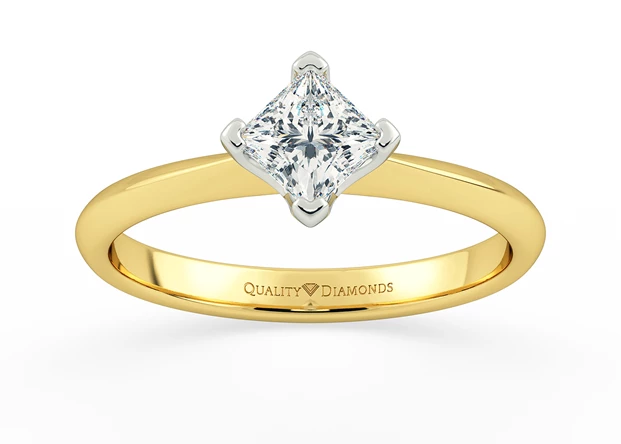 Princess Olfa Diamond Ring in 18K Yellow Gold