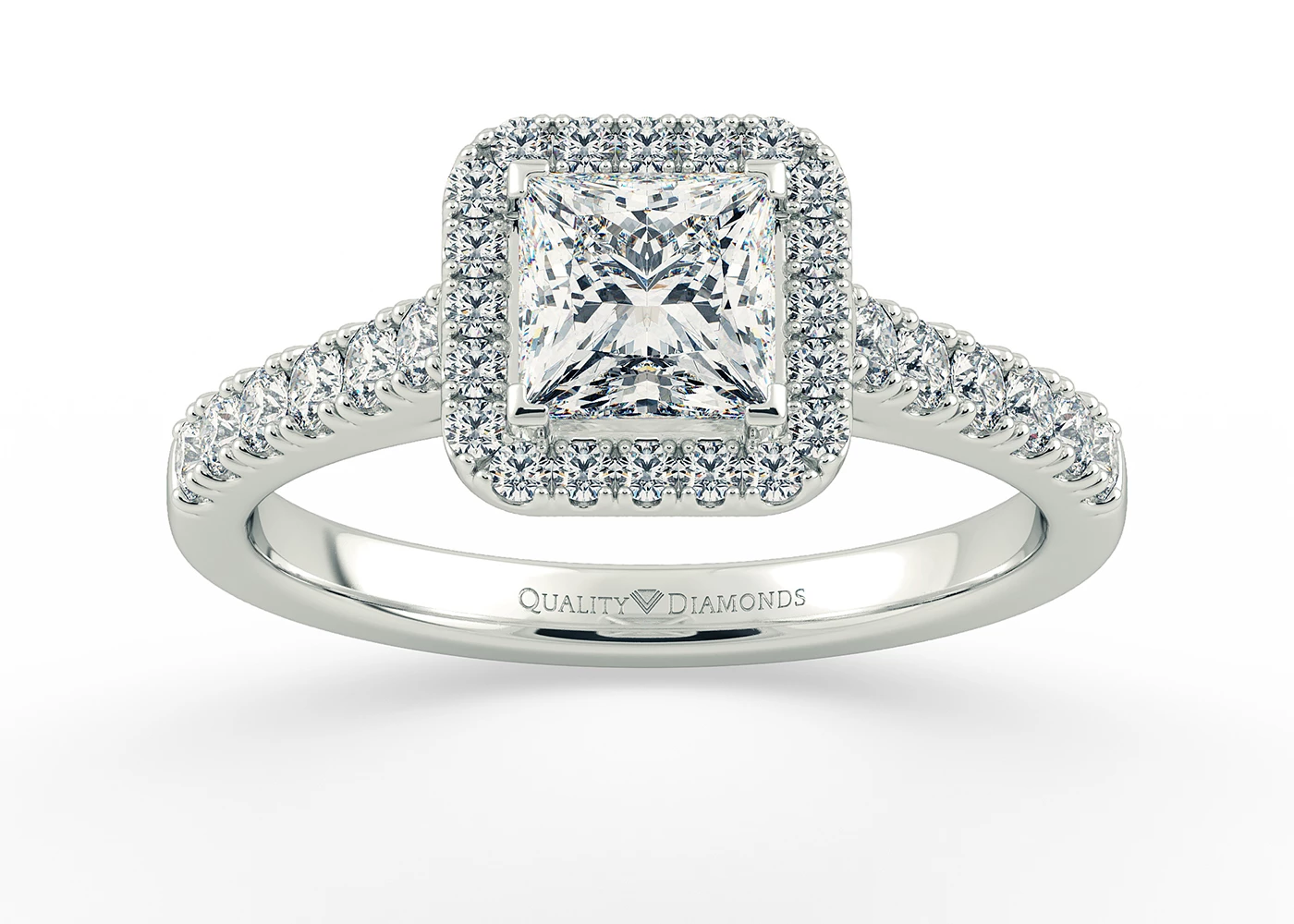 Diamond Set Princess Bijou Diamond Ring in Platinum